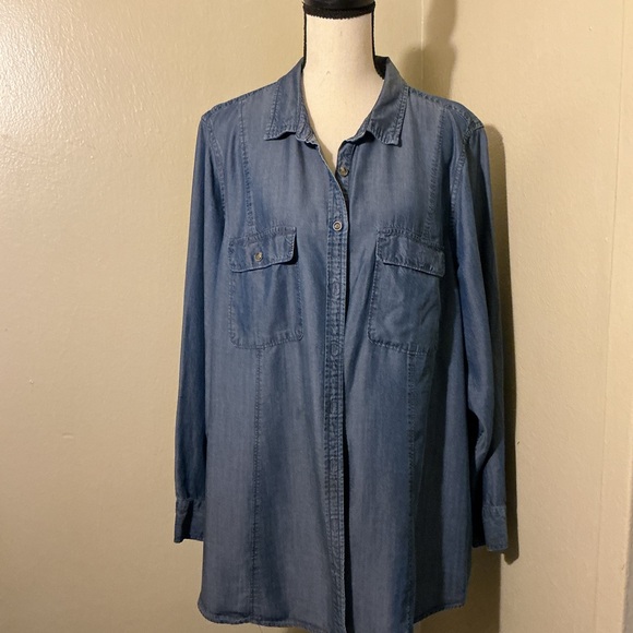 Lands' End Tops - Lands' End Blue Button Down Shirt